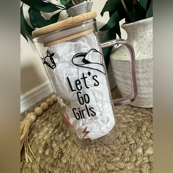 Bachelorette Themed Glass w/ Lid & Straw - Picture 2 of 4